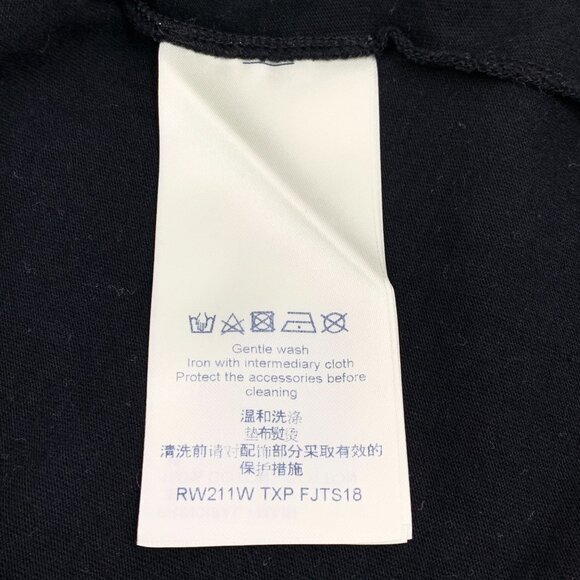 LOUIS VUITTON Black Cotton T-Shirt With Chain Detail & Logo Print XS Made In Ita - Picture 5 of 8